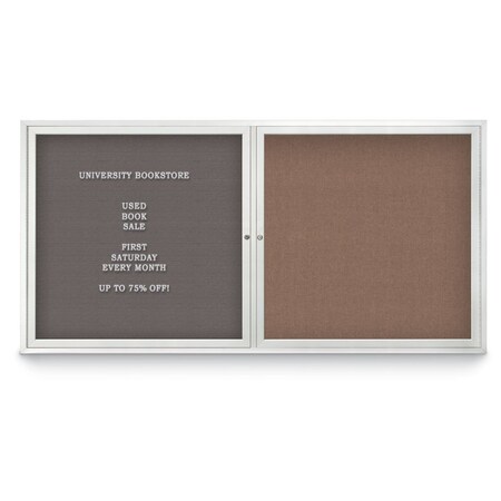 United Visual Products Corkboard, 18"x24", Cloud/Bronze UV429HPLUS-BRONZE-CLOUD